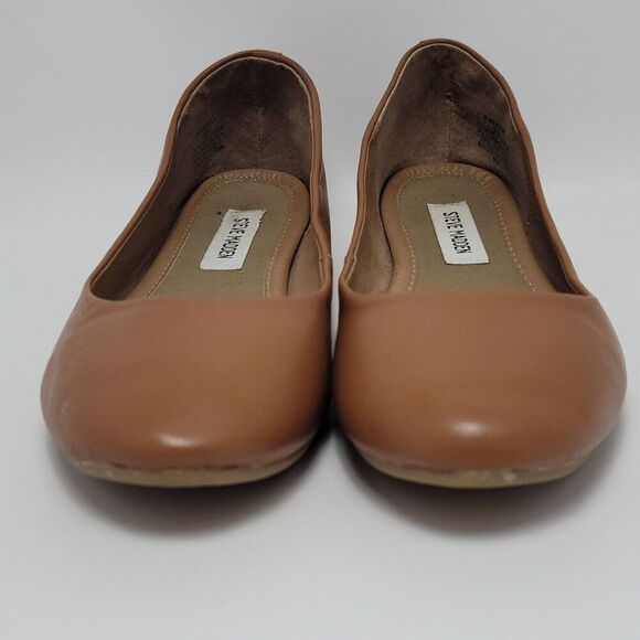 Steven Madden P-Heaven Womens Brown Solid Leather Slip On Ballet Flats Size 8.5 - Picture 9 of 11